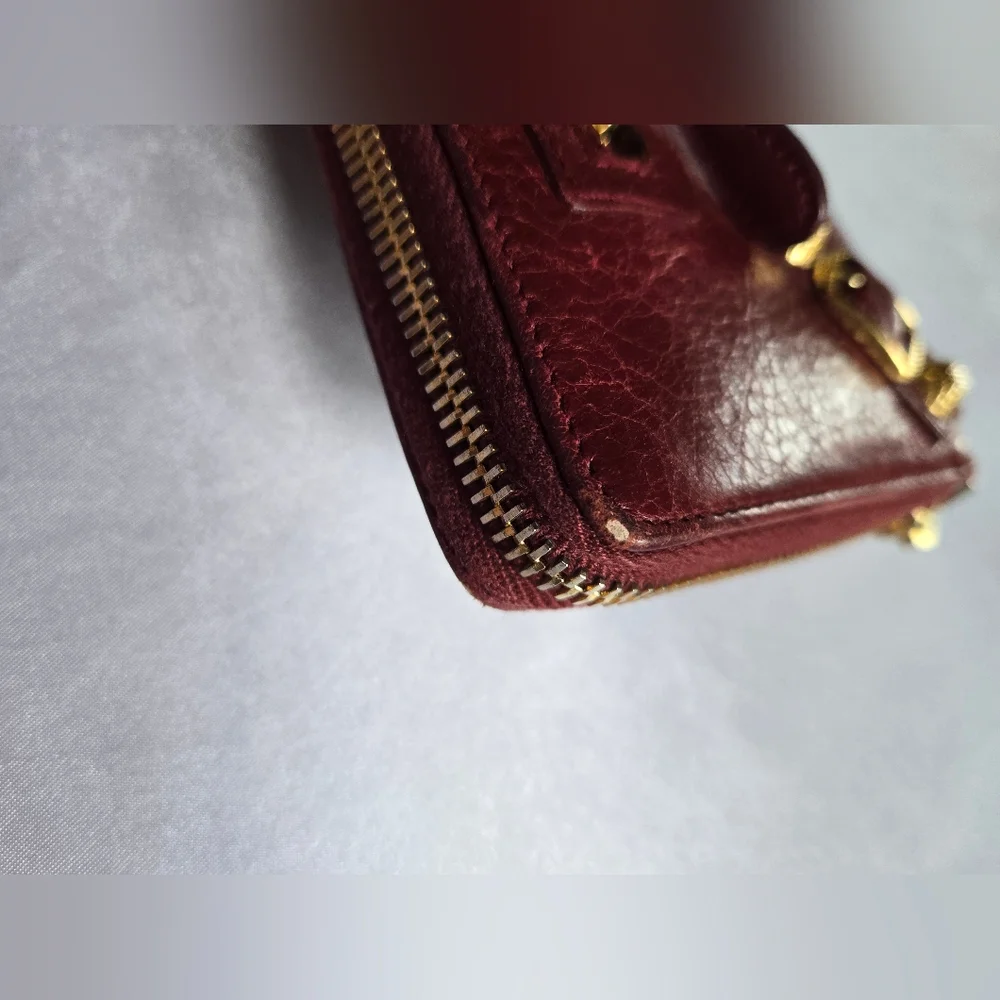 Balenciaga Red Wallet with Gold Accents - Picture 5 of 15